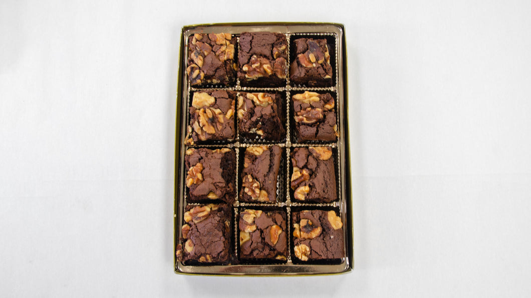 1 Dozen Ghirardelli Triple Chocolate Brownies Bites w/Walnuts